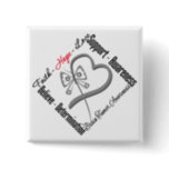 Faith Hope Love Butterfly - Brain Tumor Button