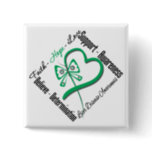 Faith Hope Love Butterfly - Liver Disease Pinback Button