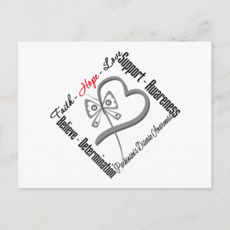 Faith Hope Love Butterfly - Parkinsons Disease Postcard