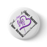 Faith Hope Love Butterfly - Sarcoidosis Awareness Pinback Button