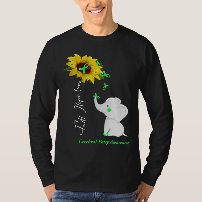 Faith Hope Love Cerebral Palsy Awareness T-Shirt (Front)