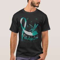 Faith Hope Love Cervical Cancer Awareness Dragonfl T-Shirt