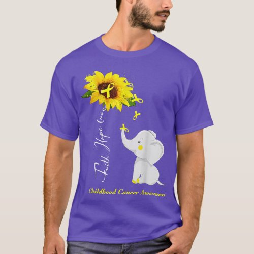 Faith Hope Love Childhood Cancer Awareness 1651 T_Shirt