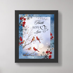 Faith, Hope, Love Christian Bible Image Framed Art