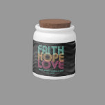 Faith Hope Love Christian Bible Verse Retro Candy Jar