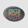 Faith Hope Love Christian Bible Verse Retro Car Magnet