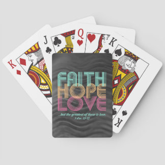 Faith Hope Love Christian Bible Verse Retro Poker Cards