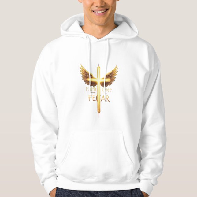 "Faith, Hope & Love – Christian InspirationT-Shirt Hoodie (Front)