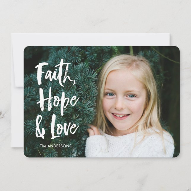 Faith Hope Love Christmas Card (Front)