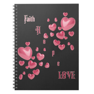 "Faith, Hope, Love" Chtistian Notebook