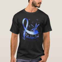 Faith Hope Love Colon Cancer Awareness Dragonfly T-Shirt