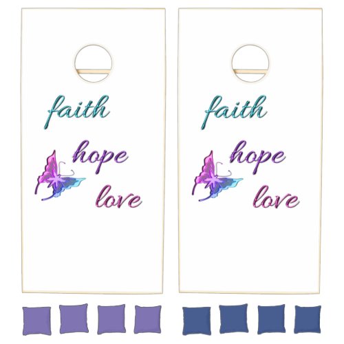 Faith Hope Love Cornhole Set