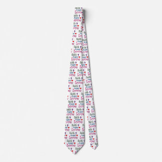 Faith Hope Love Cross Heart Tie