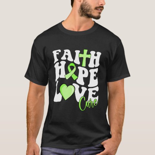 Faith Hope Love Cure Lime Green Ribbon Lymphoma Wa T_Shirt