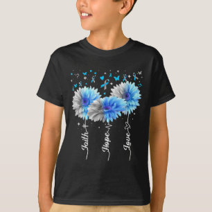 Faith Hope Love Cute Daisy Diabetes Awareness Gift T-Shirt