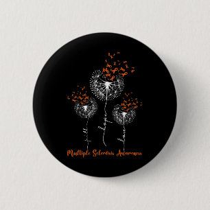Faith Hope Love Dandelion Multiple Sclerosis Aware Button