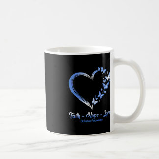 Faith Hope Love Diabetes Awareness Heart Butterfly Coffee Mug