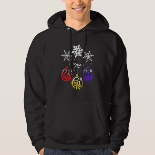 Faith Hope Love Disco_ball Faith in Jesus Christma Hoodie