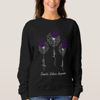 Faith Hope Love Domestic Violence Awareness Sweatshirt
