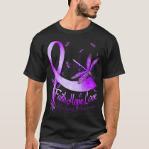 Faith Hope Love Dragonfly Epilepsy Awareness T-Shirt
