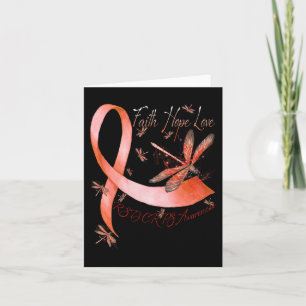 Faith Hope Love Dragonfly RSD CRPS Awareness Card