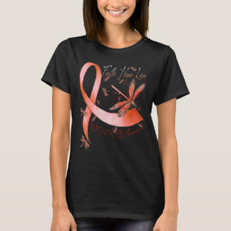 Faith Hope Love Dragonfly RSD CRPS Awareness T-Shirt