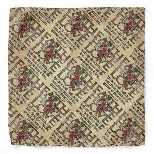 Faith Hope Love Elegant Bible Scripture Christian Bandana