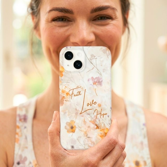Faith Hope Love Elegant Floral Case-Mate iPhone Case (Creator Uploaded)
