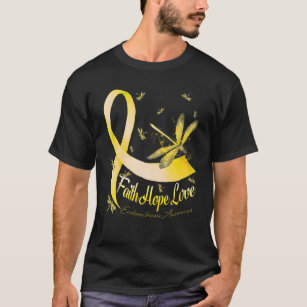 Faith Hope Love Endometriosis Awareness Dragonfly T-Shirt