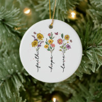 Faith Hope Love - Floral Inspirational