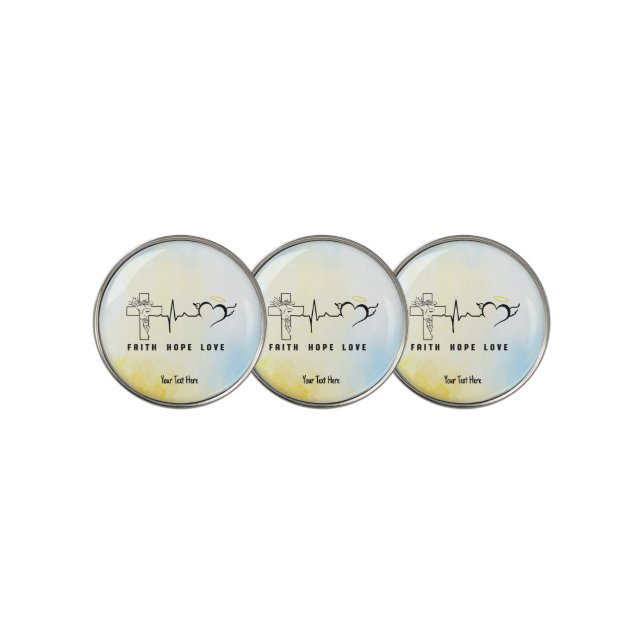 Faith Hope Love      Golf Ball Marker (3 Up)