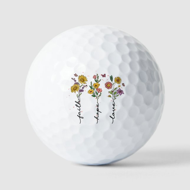 Faith-Hope-Love Golf Balls (Front)