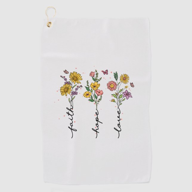 Faith-Hope-Love Golf Towel (Front)