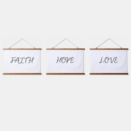 FAITH HOPE LOVE HANGING TAPESTRY