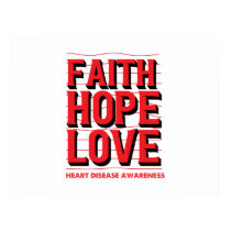 Faith Hope Love Heart Disease Awareness  Poster