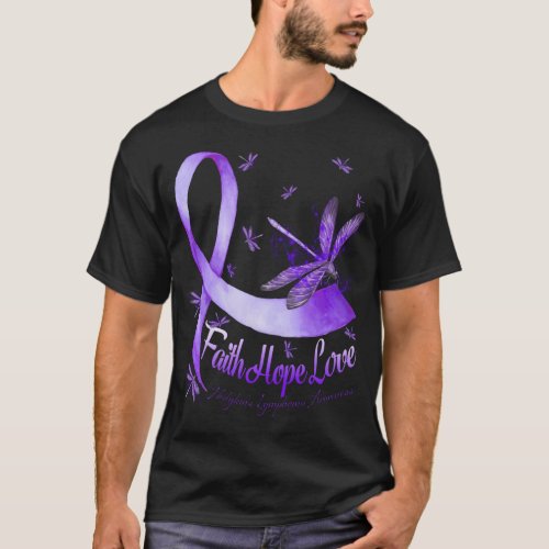 Faith Hope Love Hodgkins Lymphoma Awareness Drago T_Shirt