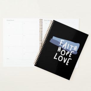 Faith Hope Love - Inspirational Christian Quote Planner