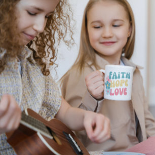 Faith Hope Love Inspirational Quote Coffee Mug