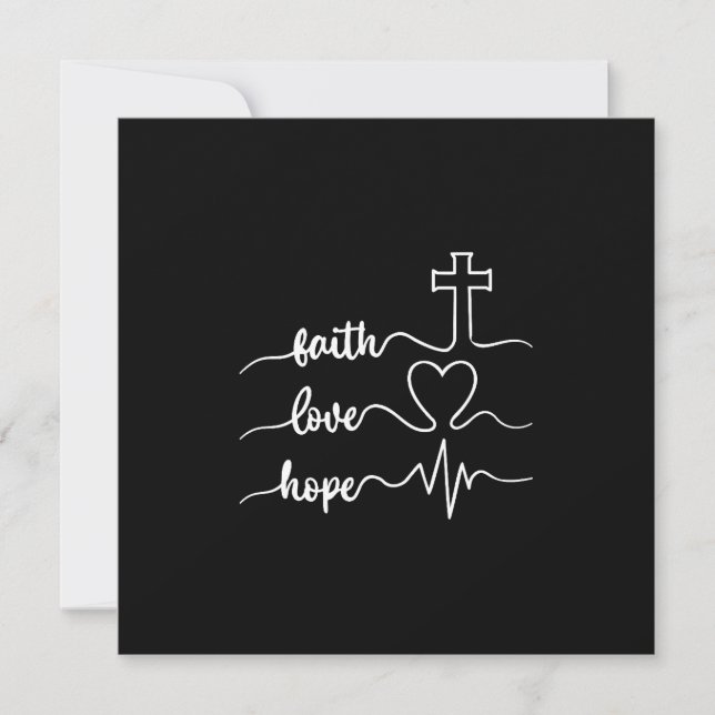 Faith Hope Love Invitation (Front)
