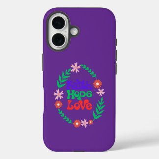 Faith hope love iphone 16 case