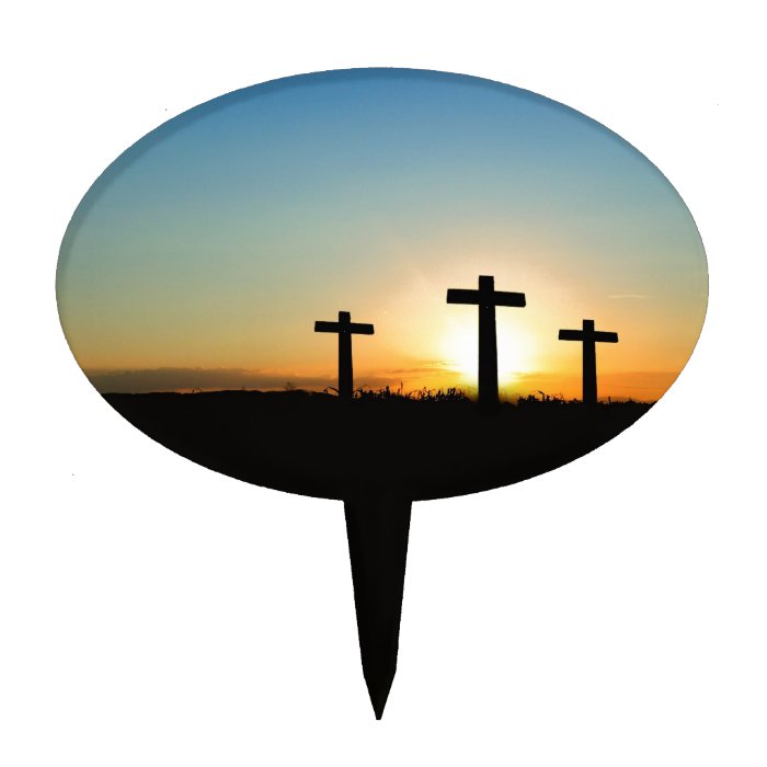 Faith, Hope,  & Love Jesus Christ Cross Cake Toppers