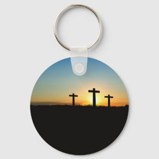 Faith, Hope,  & Love Jesus Christ Cross Keychain