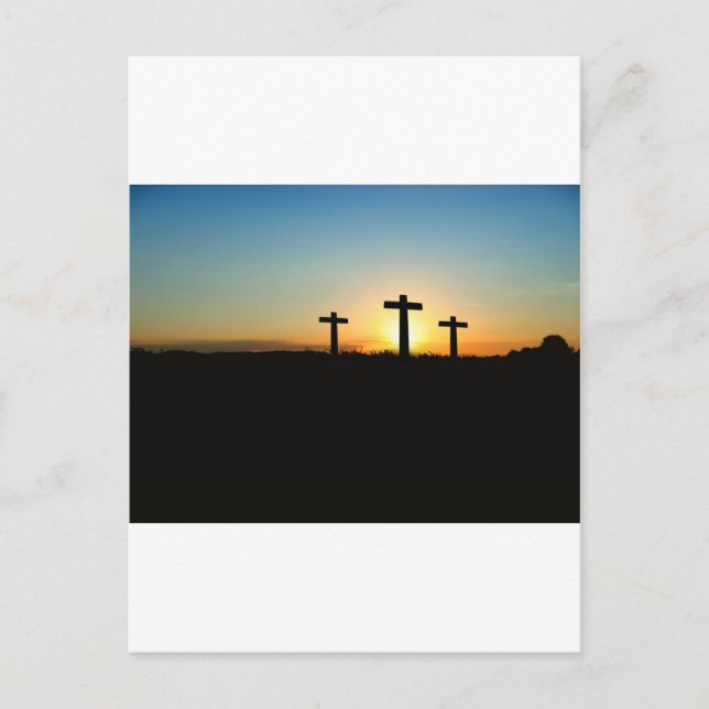 Faith, Hope,  & Love Jesus Christ Cross Postcard (Front)