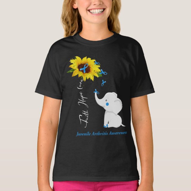 Faith Hope Love Juvenile Arthritis Awareness T-Shirt (Front)