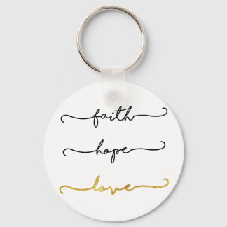Faith Hope Love Keychain