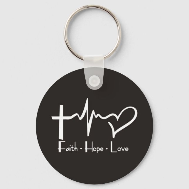 Faith Hope Love Keychain (Front)
