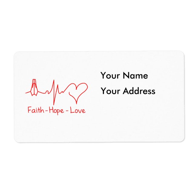 Faith hope love label (Front)