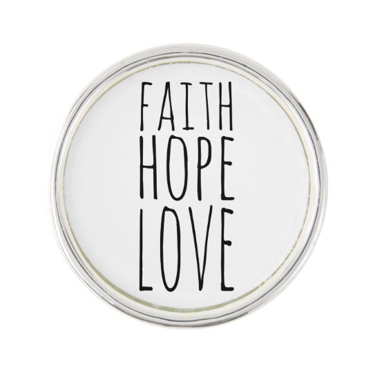 Faith Hope Love Lapel Pin