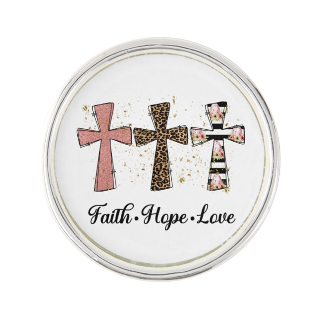 Faith Hope Love  Lapel Pin (Front)