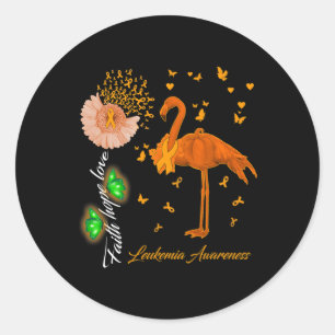 Faith Hope Love Leukemia Awareness Classic Round Sticker